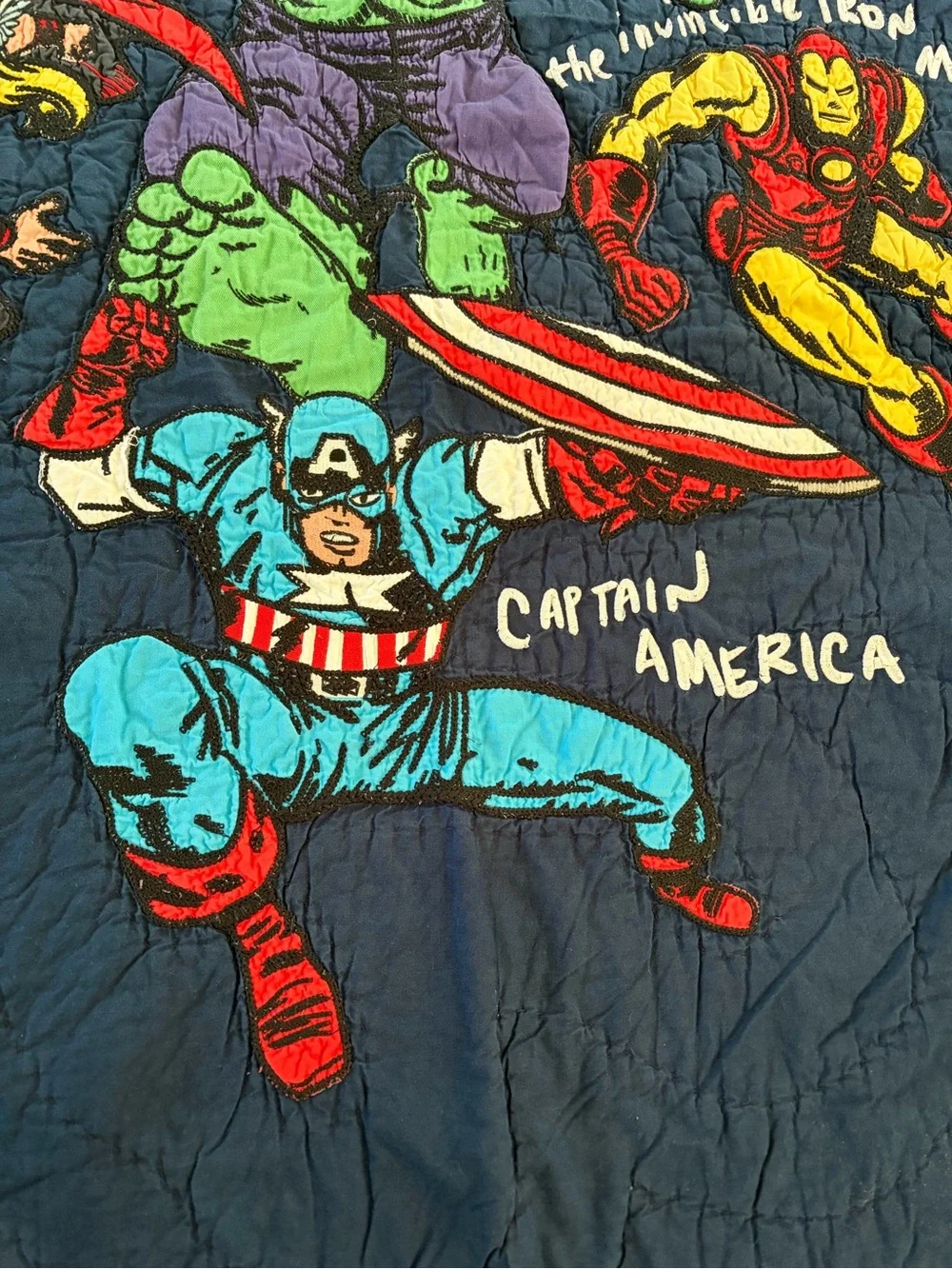Pottery Barn Kids Full/Queen Marvel Superheroes Quilted Cotton Quilt 86x86
